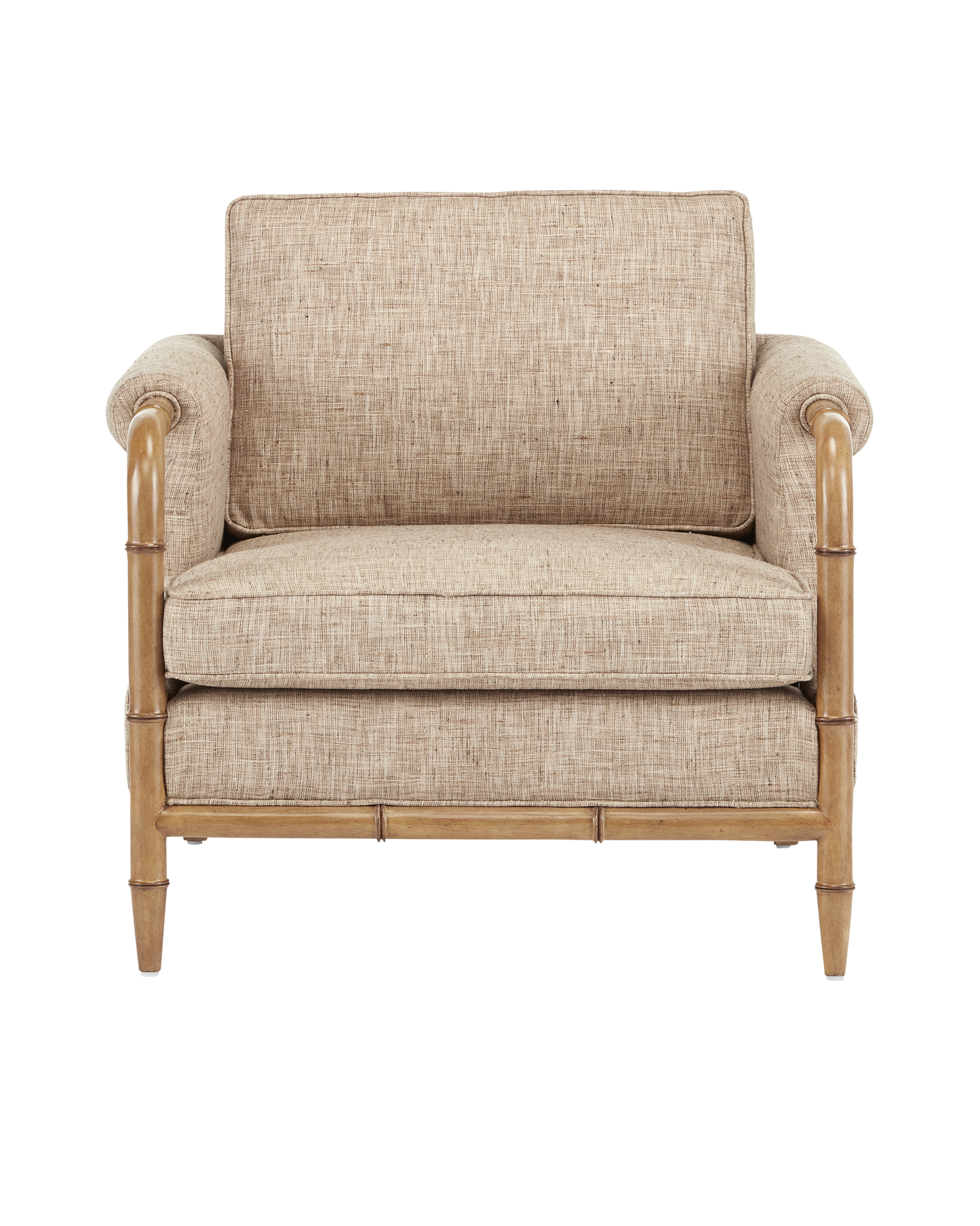 Currey & Co. Merle Walnut Armchair, Finn Safari 7000-0602