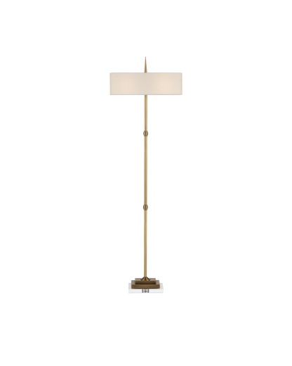 Currey & Co. Caldwell Brass Floor Lamp 8000-0123