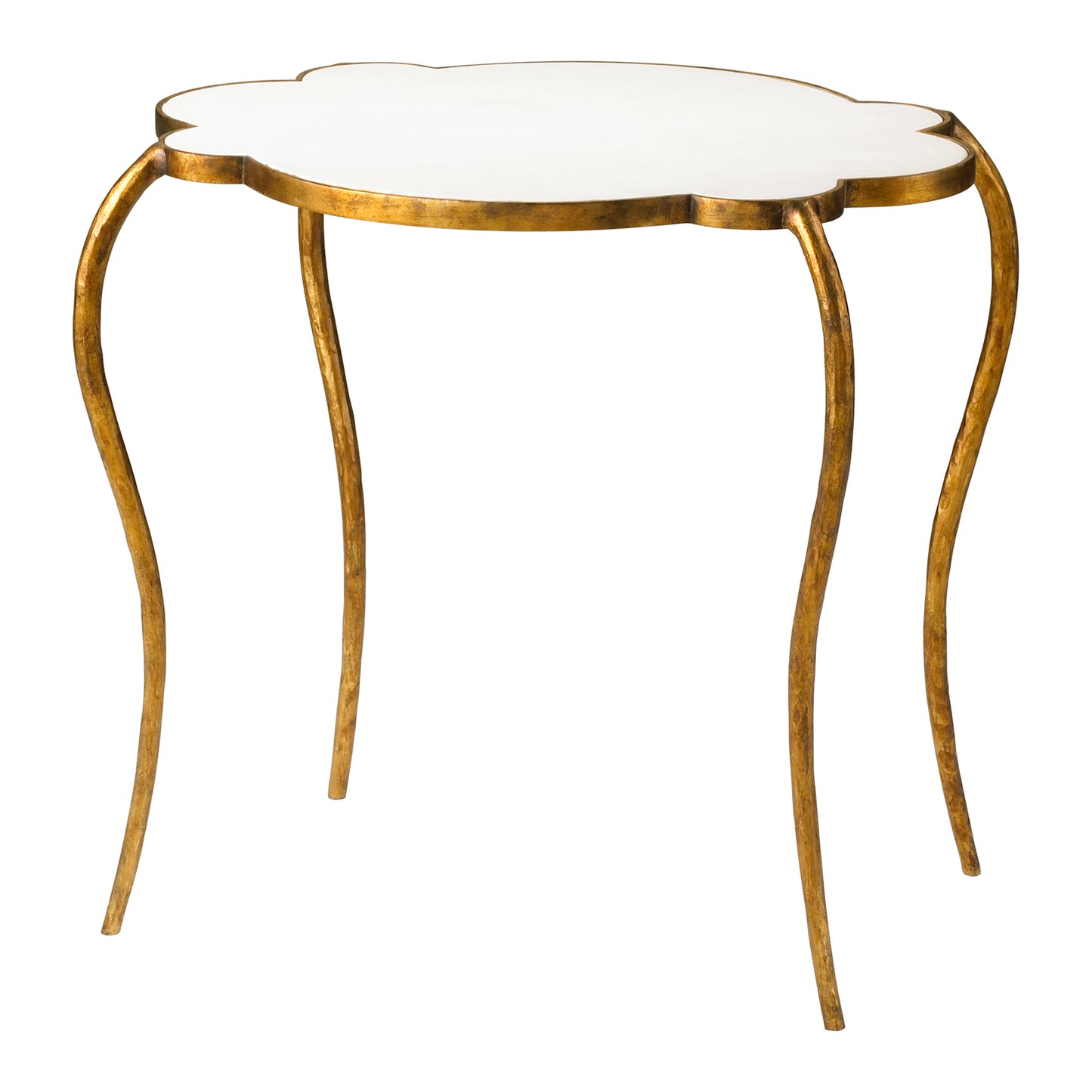 Cyan Design Flora Side Table in Gold & White 03039