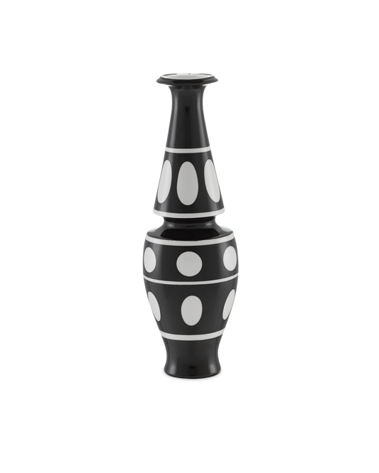 Currey & Co. De Luca Black & White Vase 1200-0386