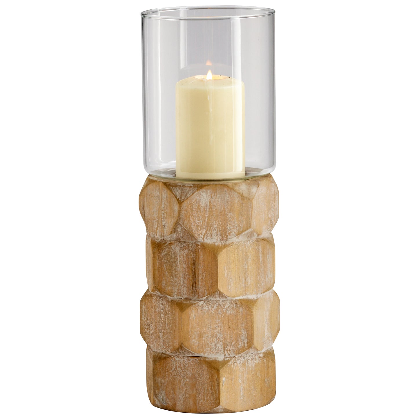 Cyan Design Hex Nut Candleholder in Natural Wood - Large 04741