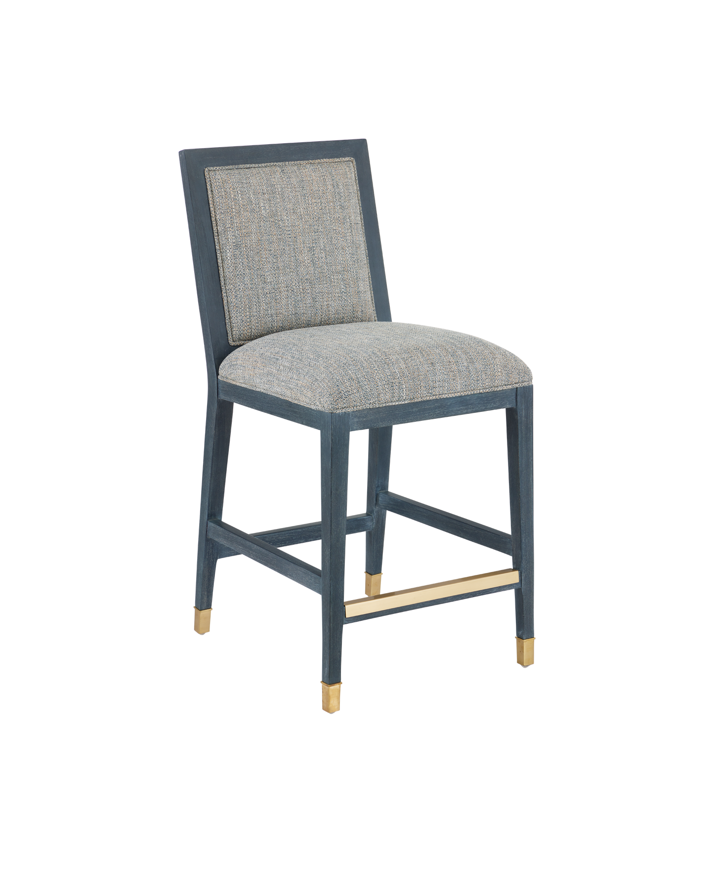 Currey & Co. Santos Vintage Navy Counter Stool, Barrett Dusk 7000-0902