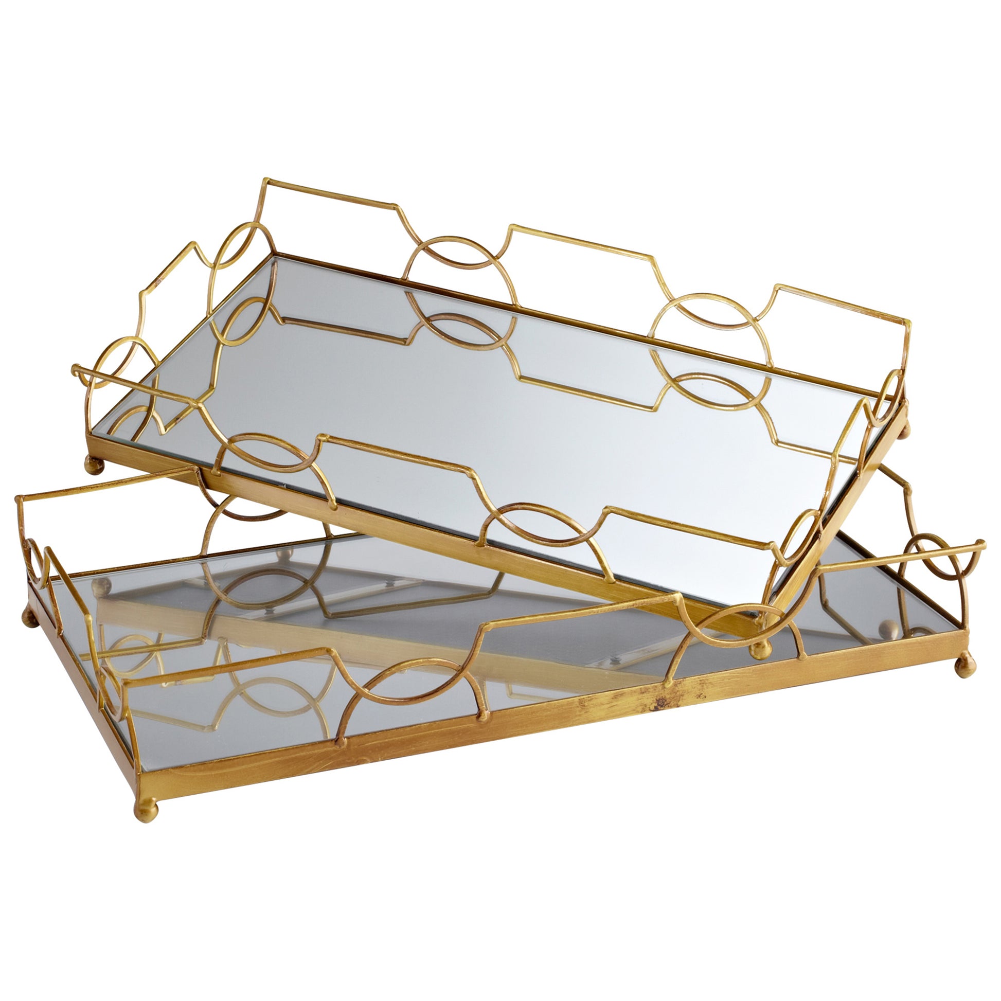 Cyan Design Nephrite Trays in Antique Gold 06218