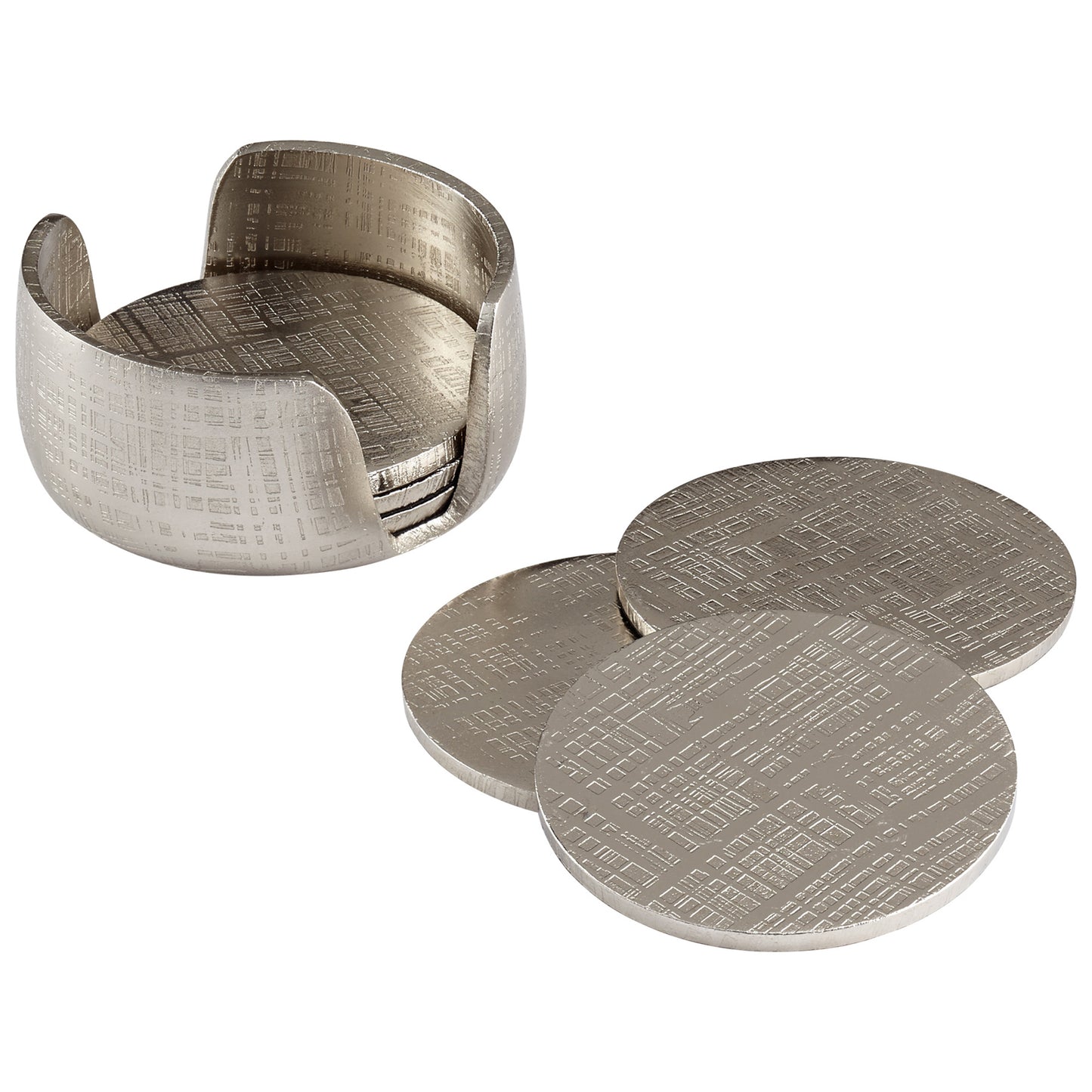 Cyan Design Nickel Coasters in Nickel 08130