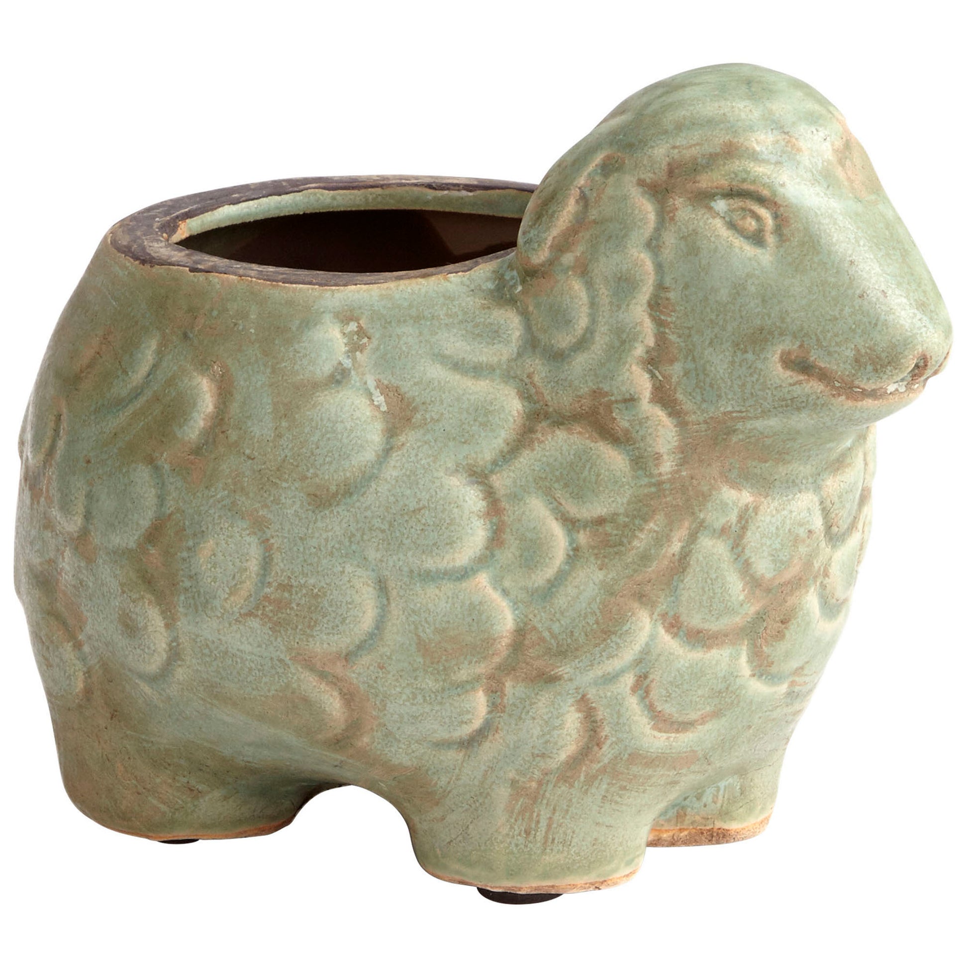 Cyan Design Lala Lamb Planter in Green Glaze 08763