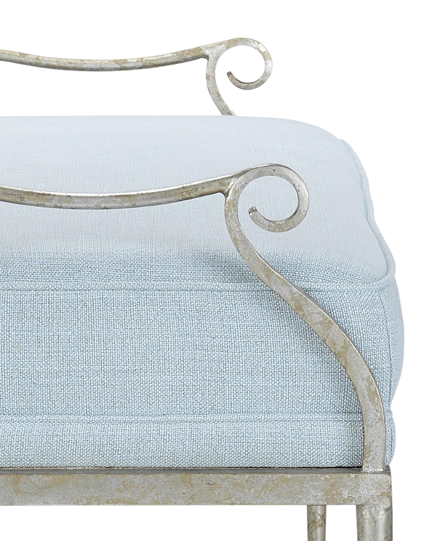 Currey & Co. Genevieve Silver Bench, Mckenna Spa 7000-0002