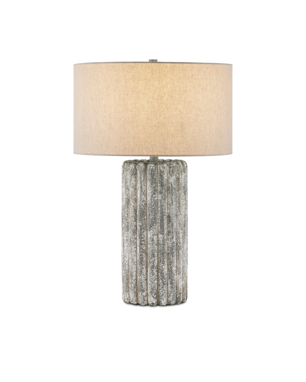 Currey & Co Boudoirs Table Lamp in Dark Gray/Off-White 6000-0924