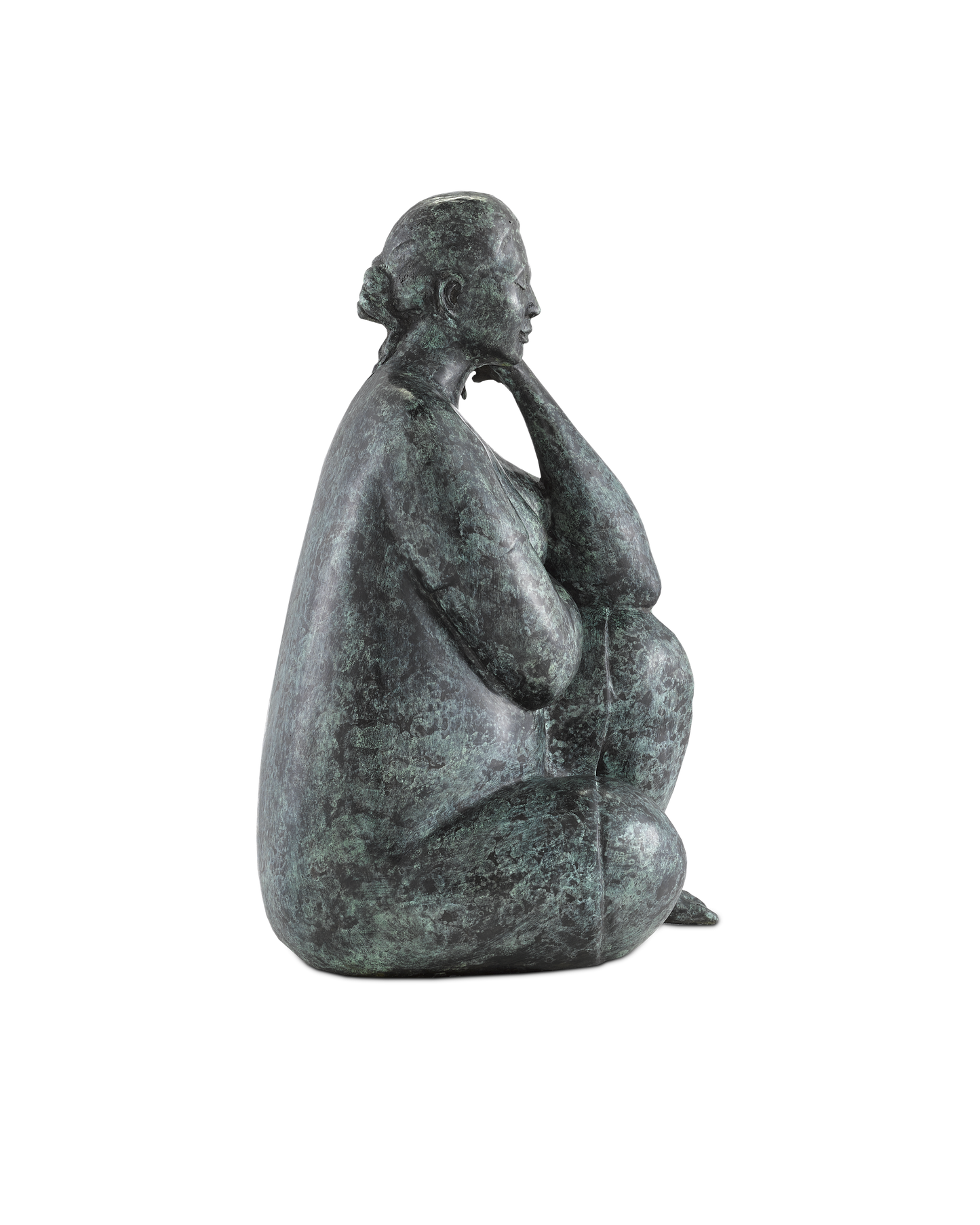 Currey & Co. Lady Meditating Bronze 1200-0364