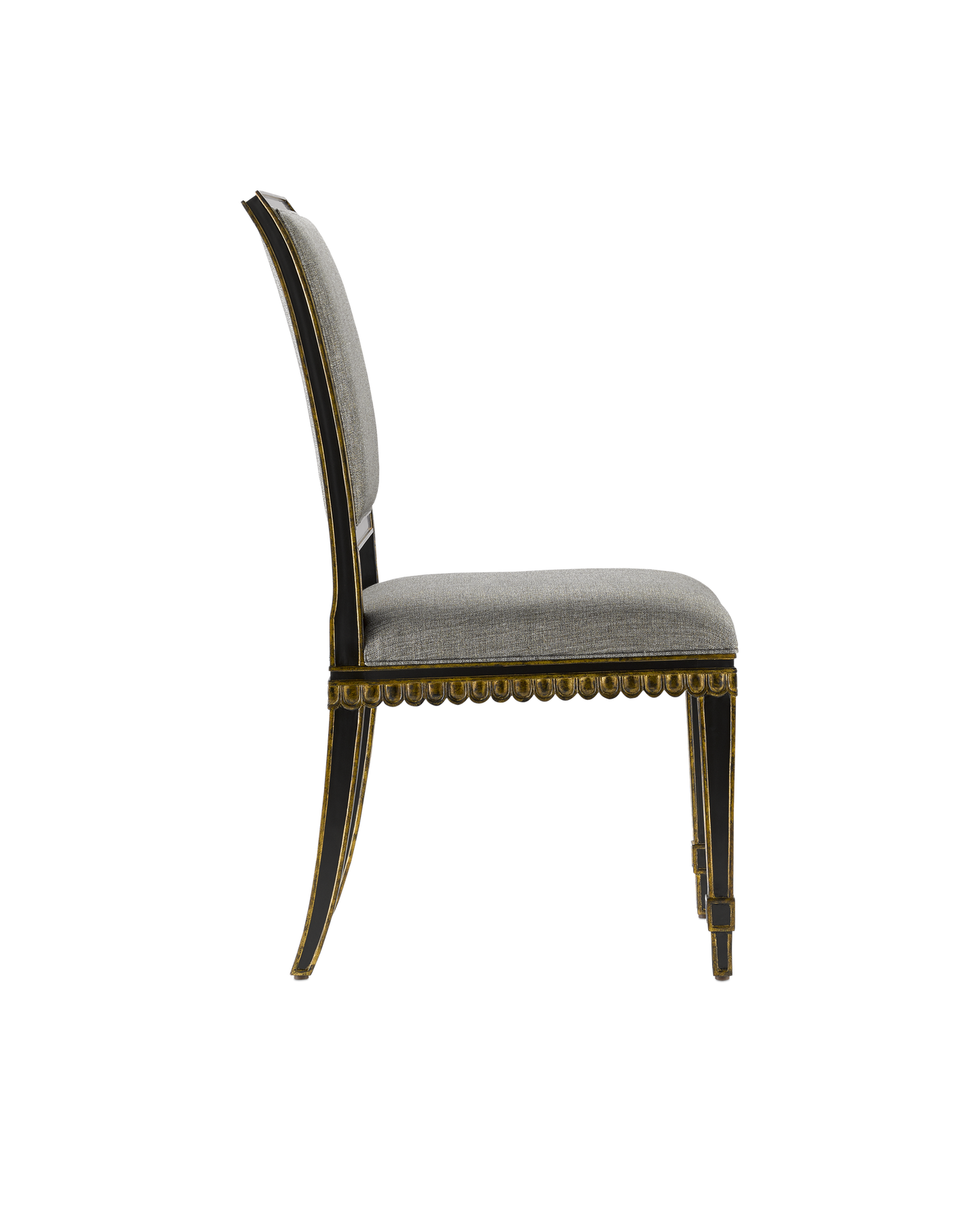 Currey & Co. Ines Black Chair, Appeal Peppercorn 7000-0163