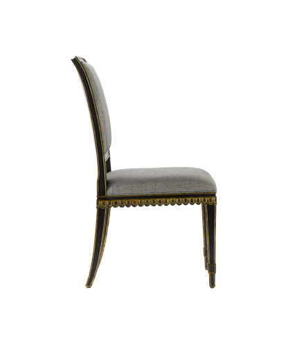 Currey & Co. Ines Black Chair, Appeal Peppercorn 7000-0163