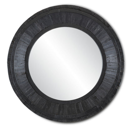 Currey & Co. Kanor Black Round Mirror 1000-0110