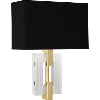 OPEN BOX NEW: Robert Abbey Lincoln Wall Sconce in Modern Brass Finish with Crystal Accents 1009B