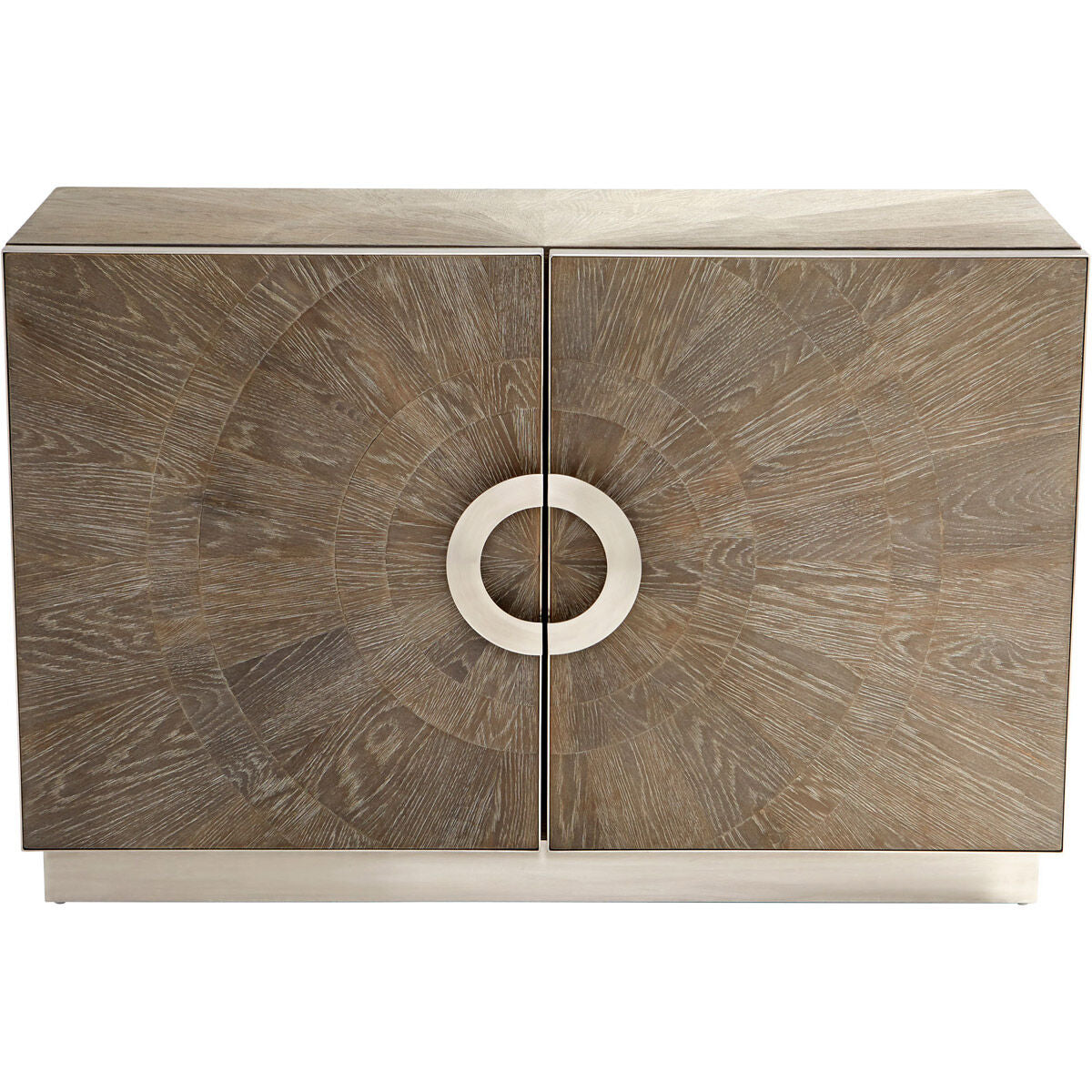 Cyan Design Volonte Cabinet in Weathered Oak And Stainless Steel 10227