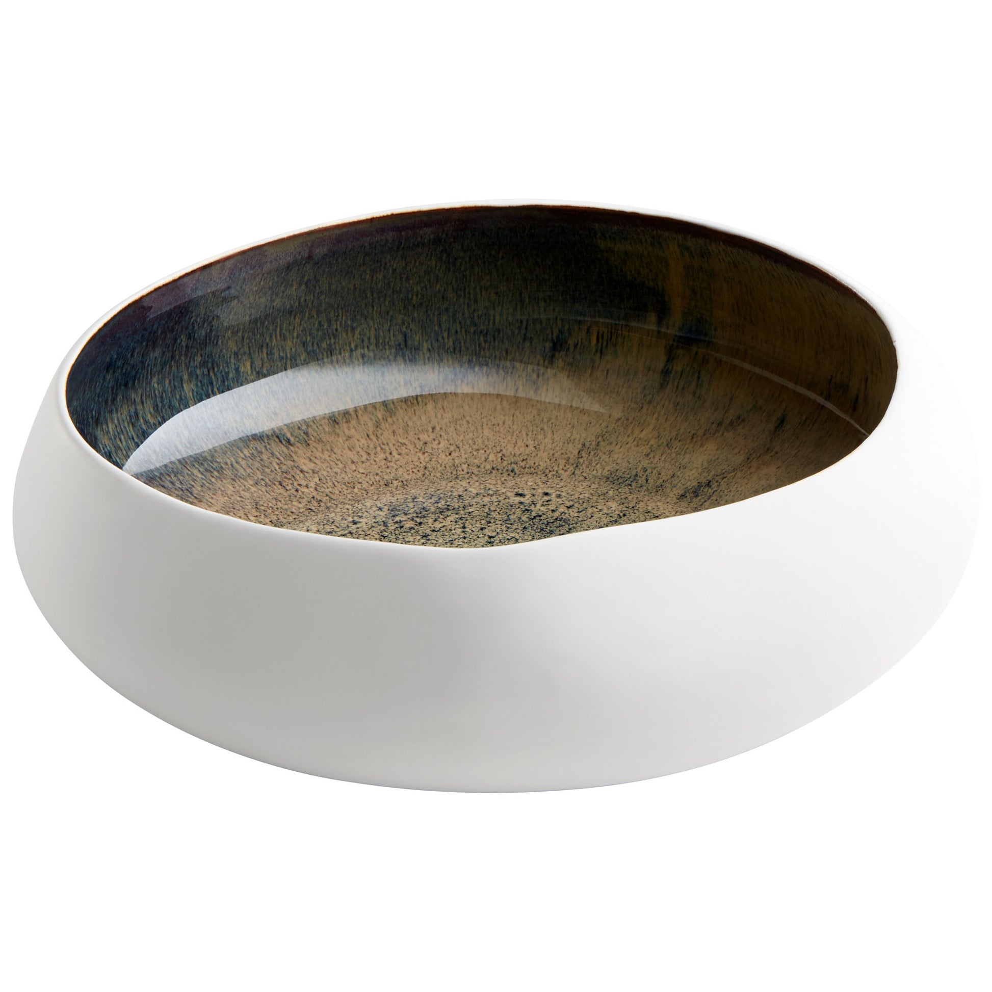 Cyan Design Android Bowl in White And Oyster - Medium 10255