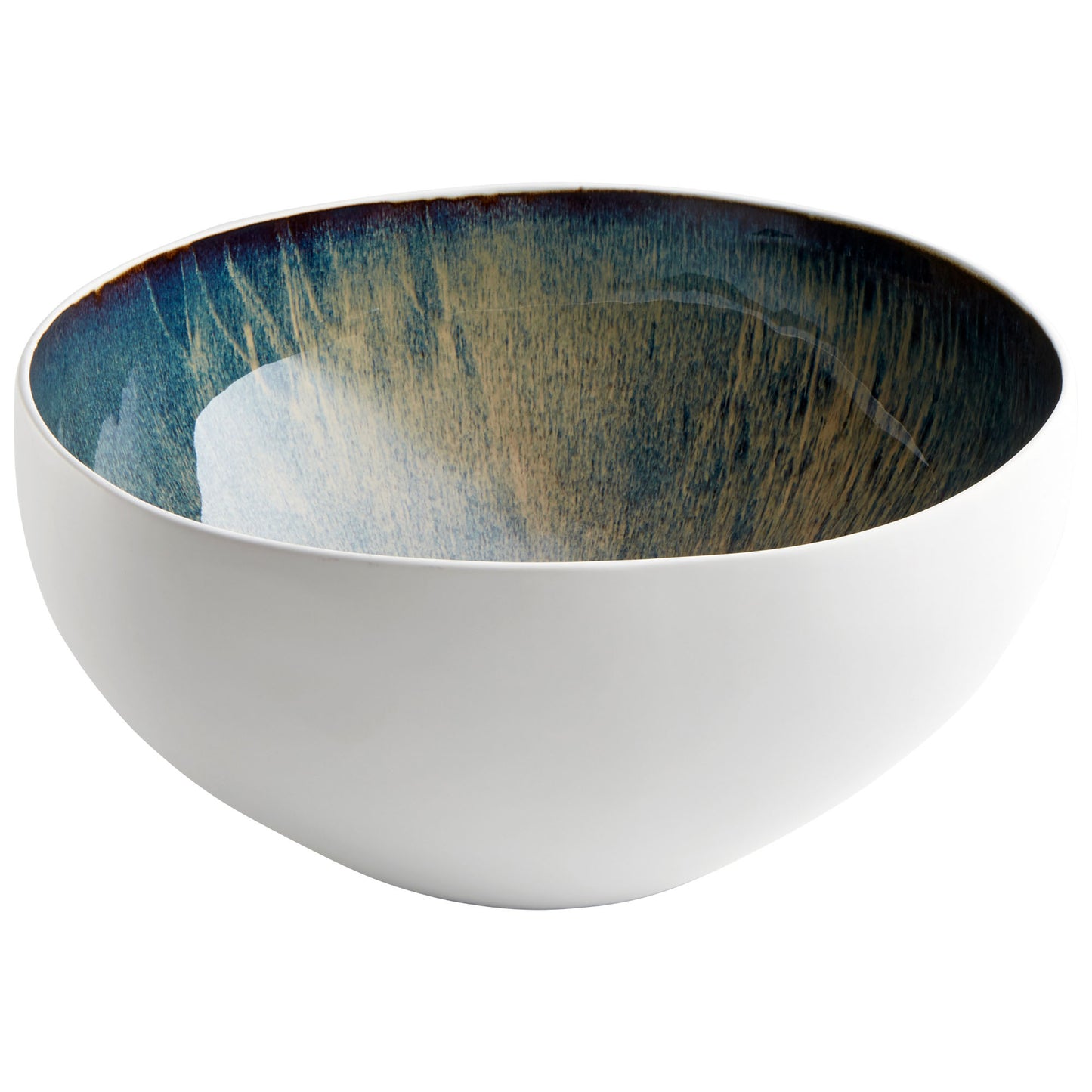 Cyan Design Android Bowl in White And Oyster - Large 10256