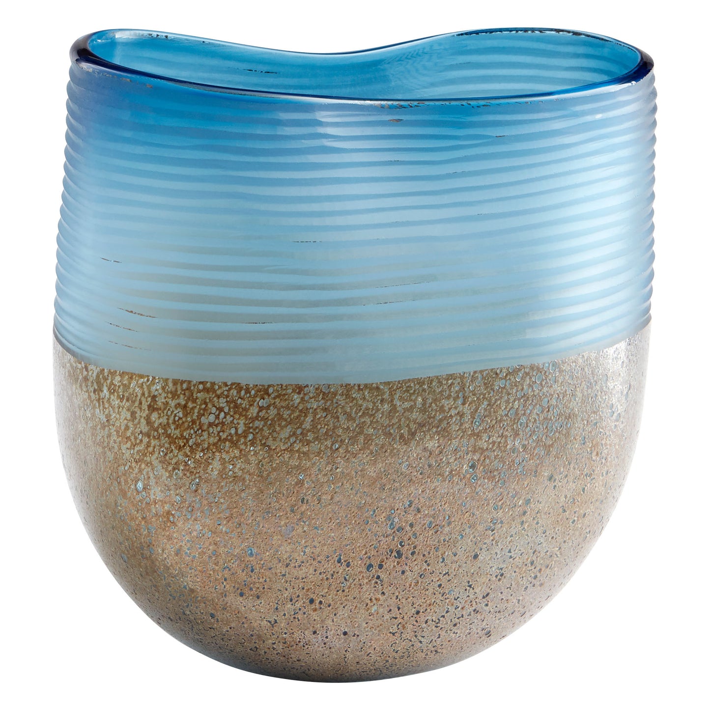 Cyan Design Europa Vase in Blue And Iron Glaze - Wide 10344