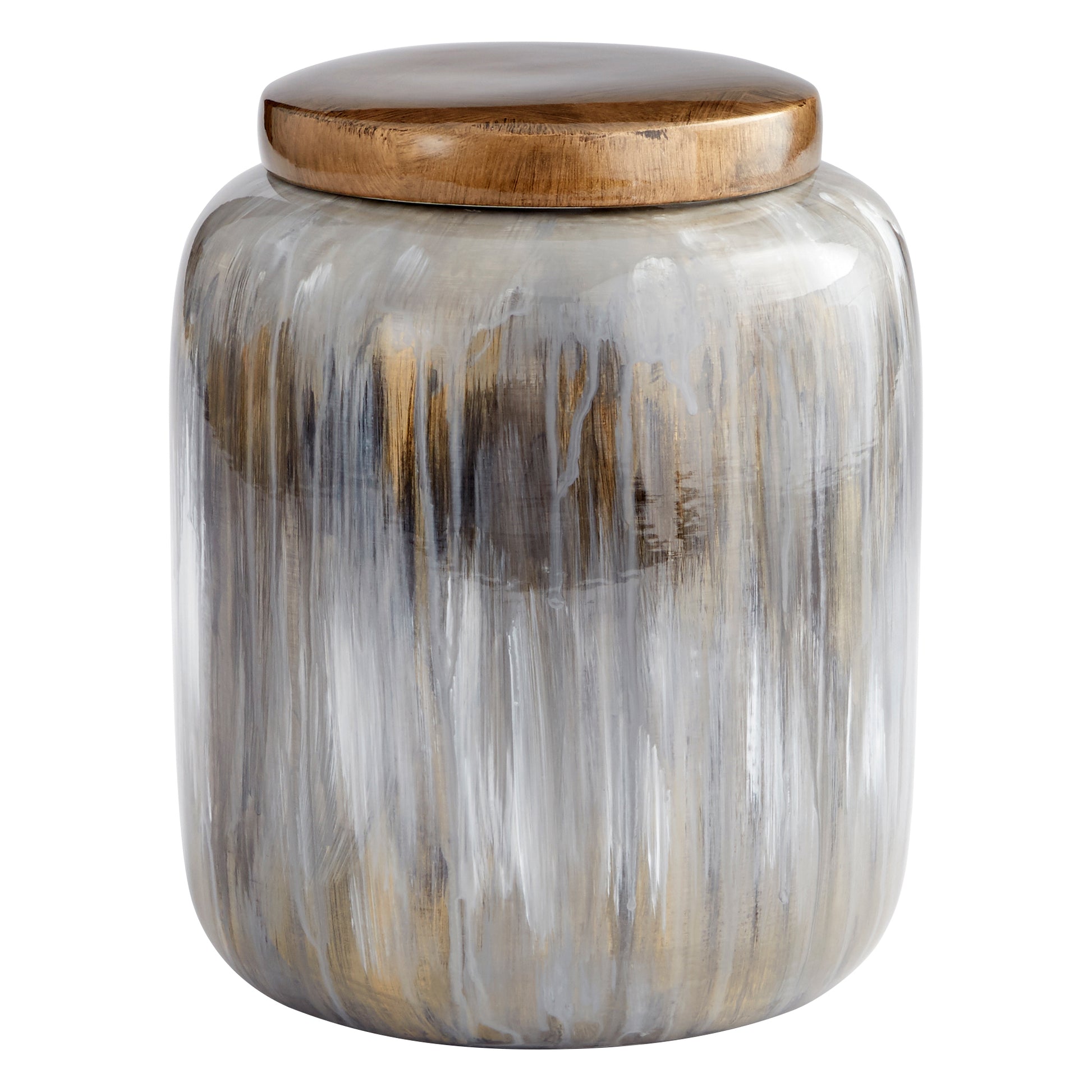 Cyan Design Spirit Drip Container in Olive Glaze - Large 10423