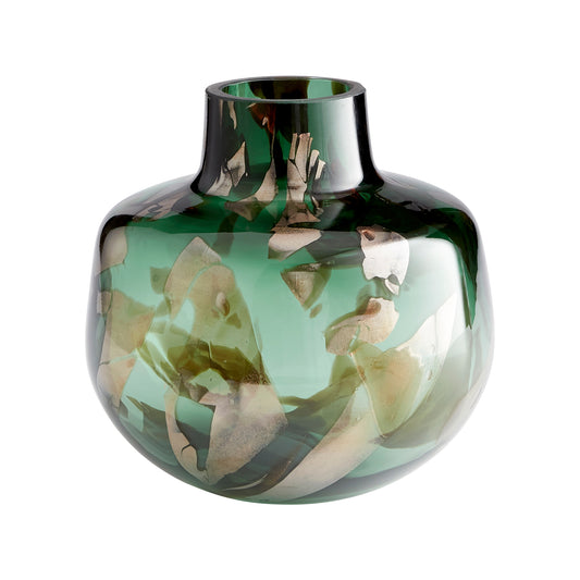 Cyan Design Maisha Vase in Green And Gold - Small 10491