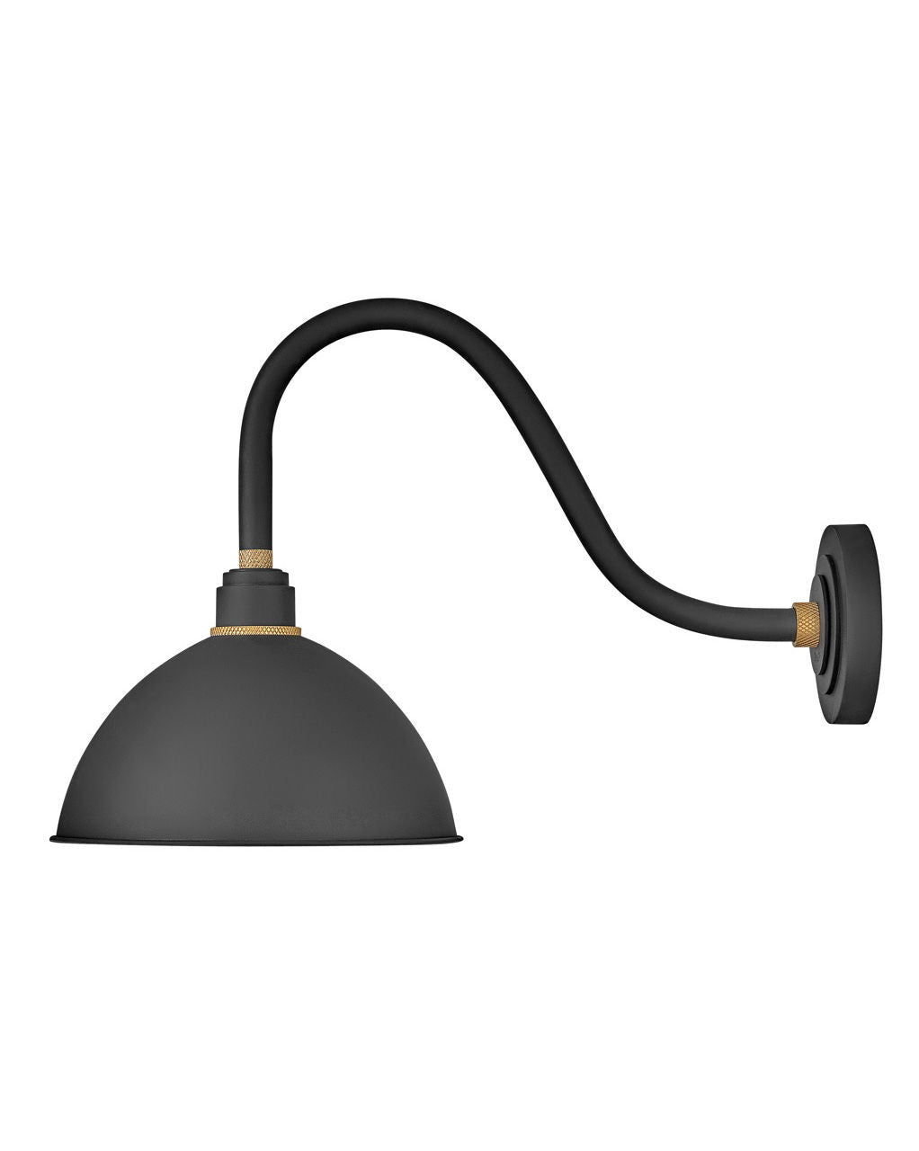 Hinkley Lighting Foundry Dome Medium Gooseneck Barn Light Textured Black 10544TK