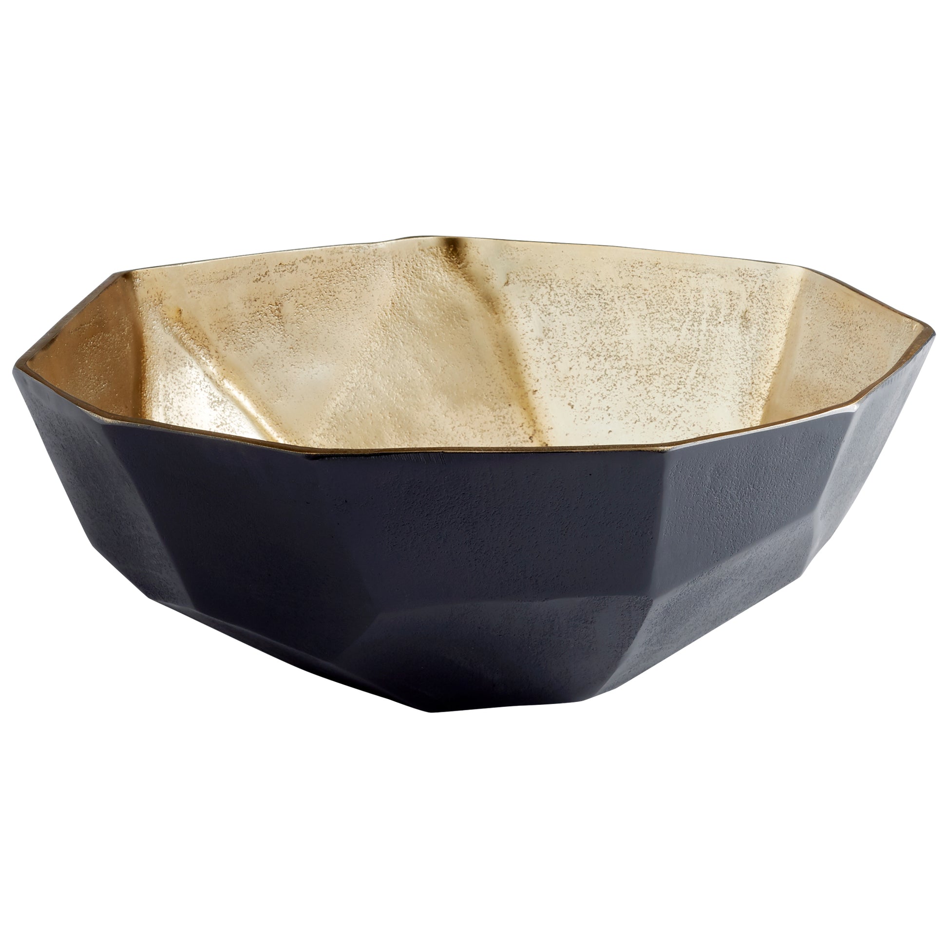 Cyan Design Radia Bowl in Matt Black And Gold - Medium 10623