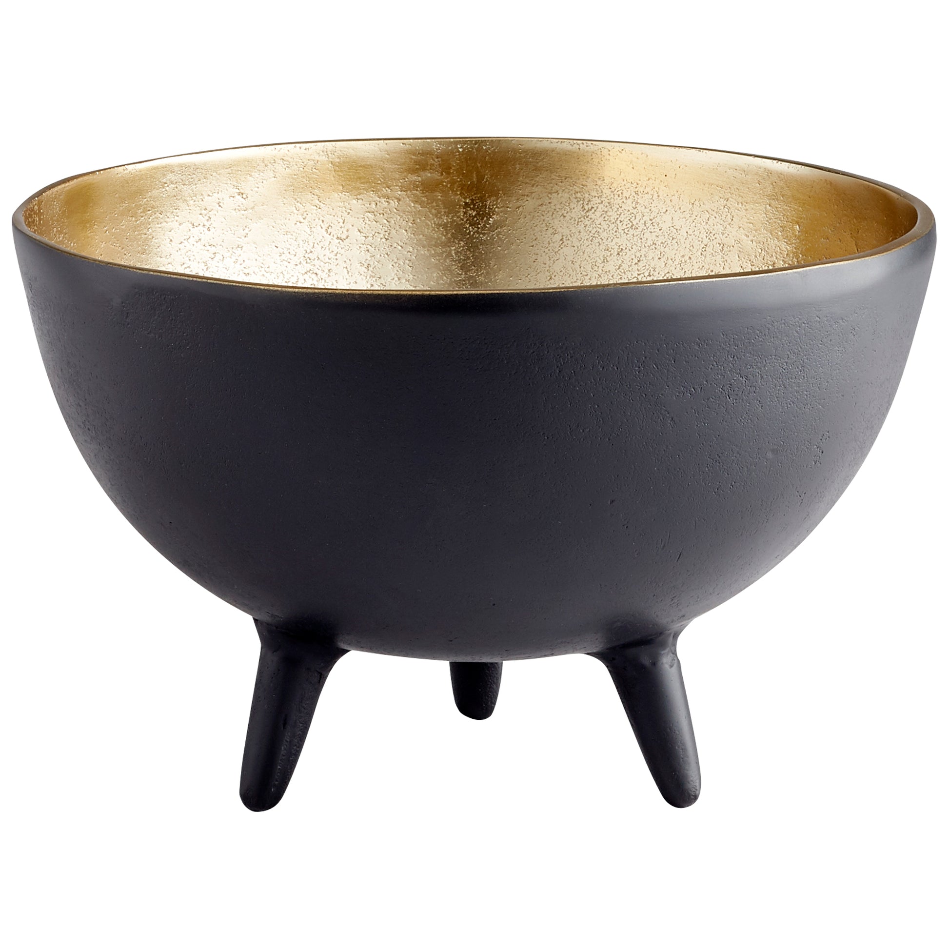 Cyan Design Inca Bowl in Matt Black And Gold - Small 10636