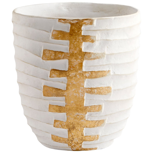 Cyan Design Luxe Vessel Vase in White And Gold - Small 10671