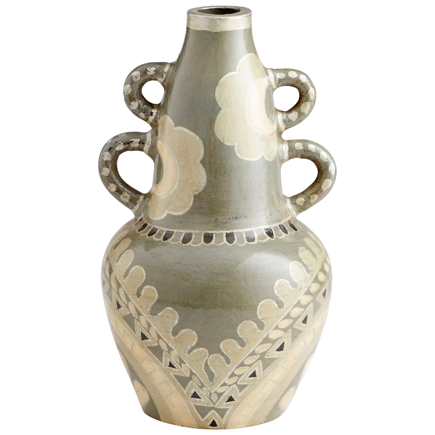 Cyan Design Rocky Valley Vase in Olive Green - Small 10681