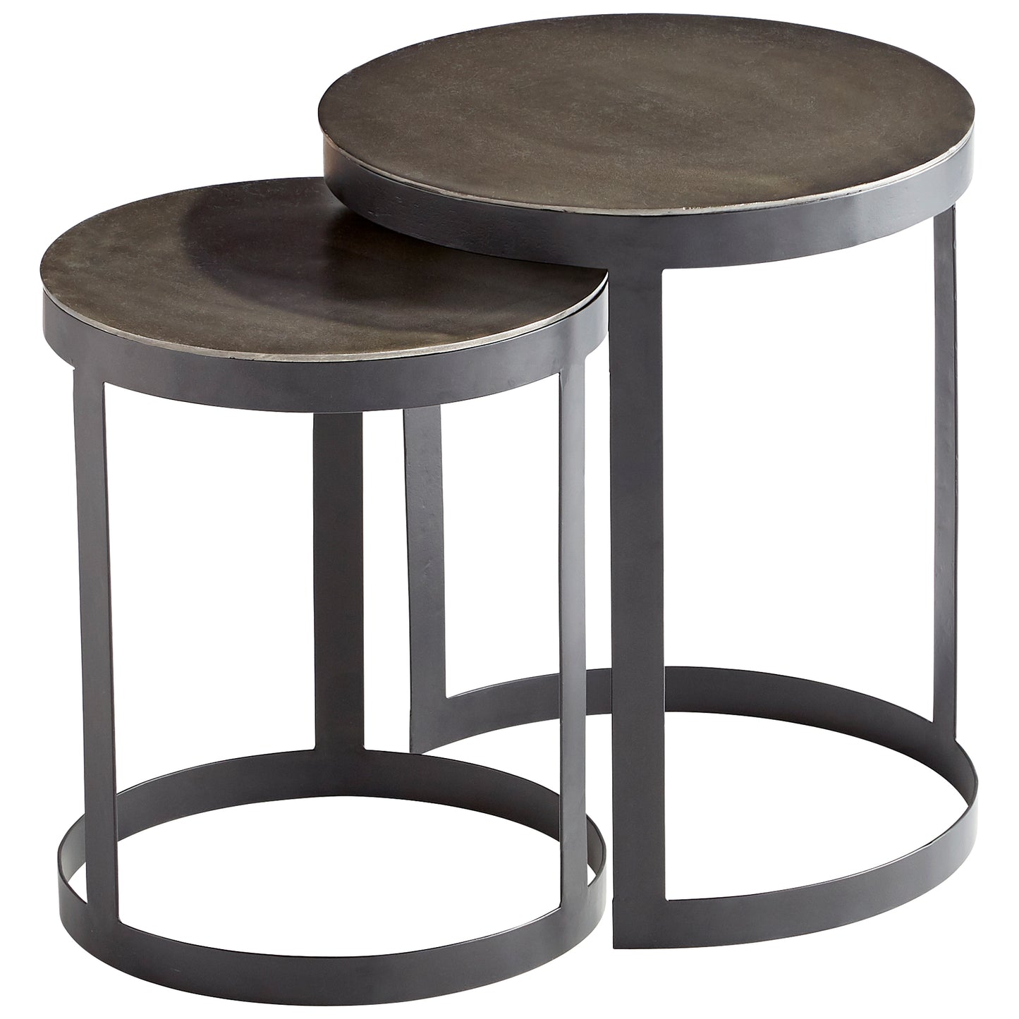 Cyan Design Monocroma Side Table in Silver And Black 10734