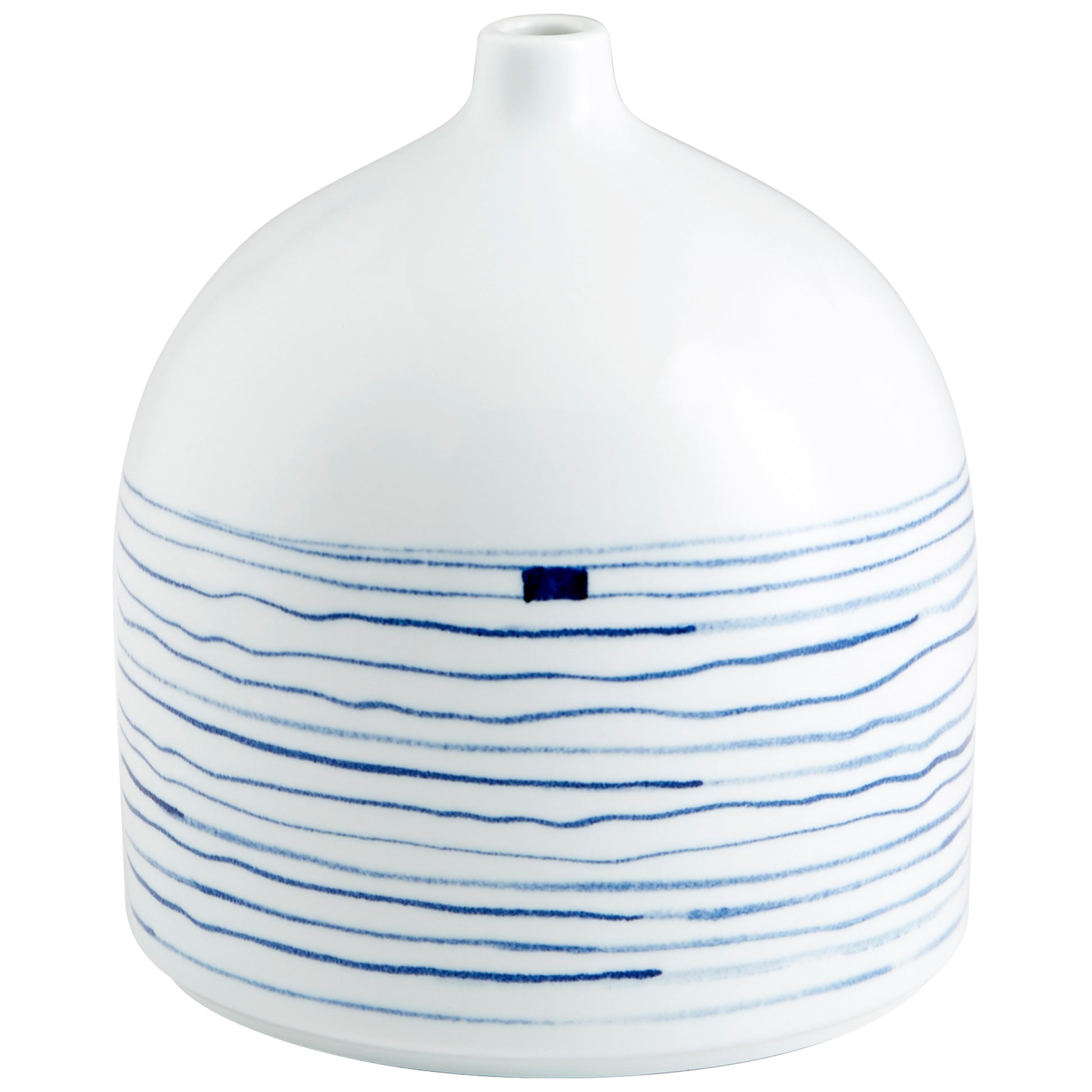 Cyan Design Whirlpool Vase in Blue And White - Small 10802