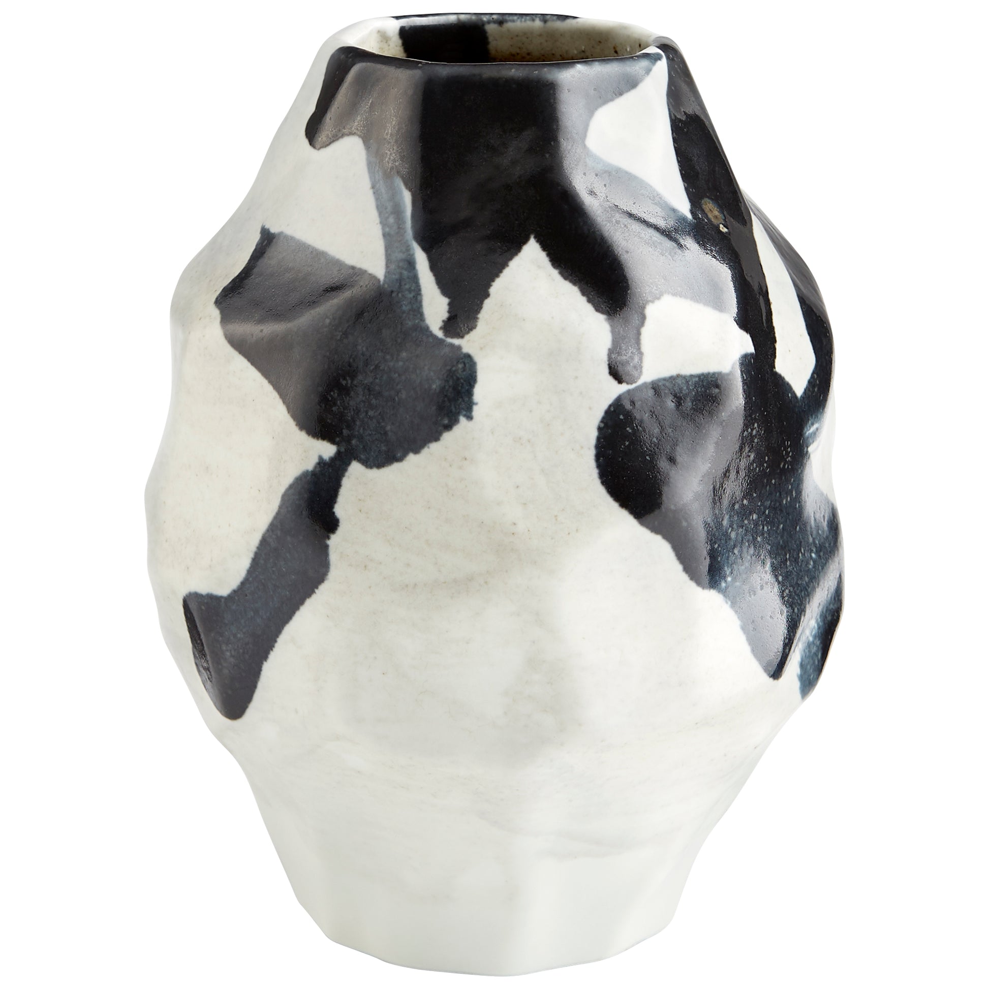 Cyan Design Mod Vase in Black And White - Small 10941