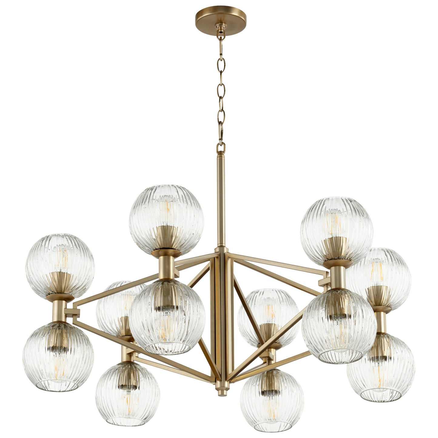 Cyan Design Helios Chandelier - in Aged Brass - Large 10963