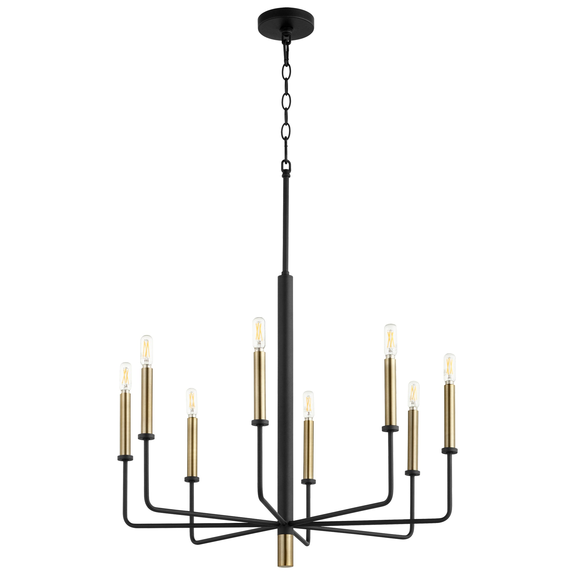 Cyan Design Apollo Chandelier in Noir & Aged Brass - Small 10967