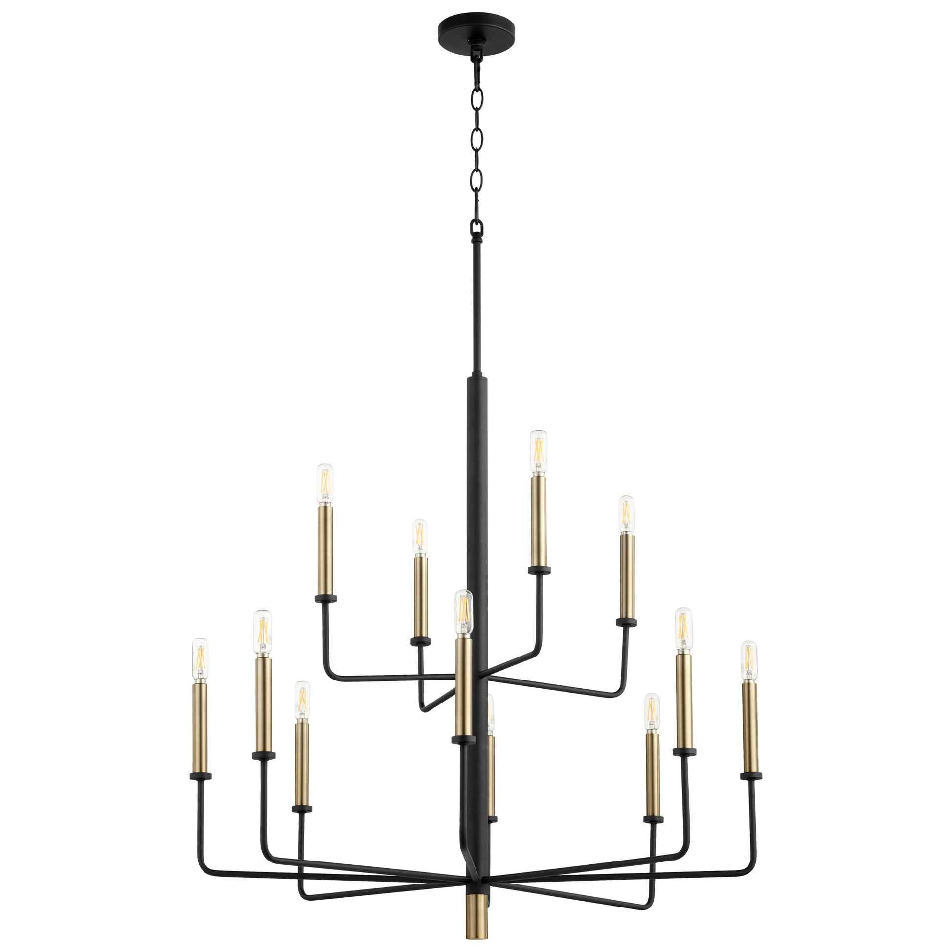 Cyan Design Apollo Chandelier in Noir & Aged Brass - Medium 10968