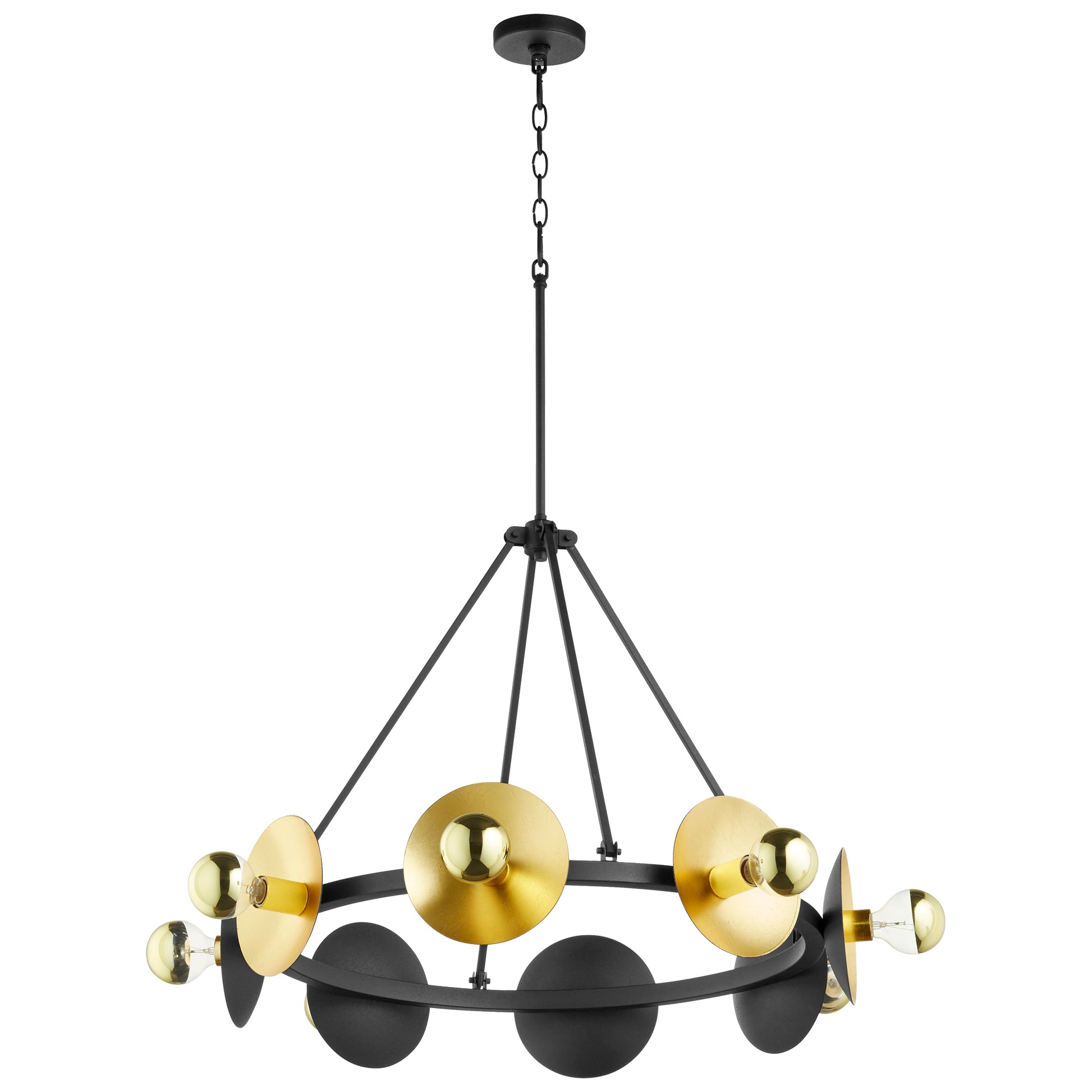 Cyan Design Artemis Chandelier in Noir And Gold Leaf - Medium 10980