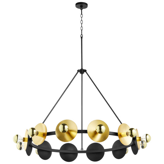 Cyan Design Artemis Chandelier in Noir And Gold Leaf - Large 10981