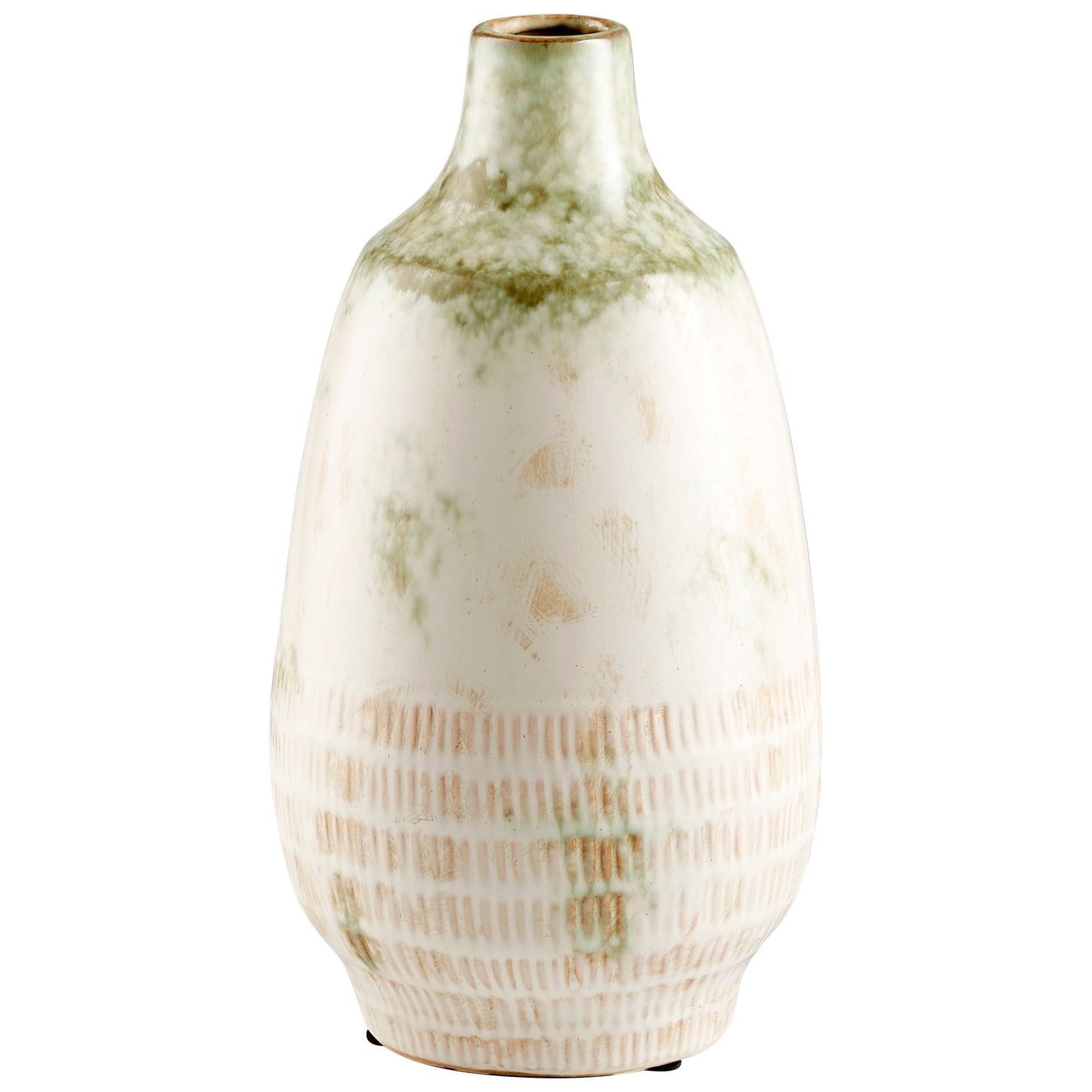 Cyan Design Yukon Vase in Olive Pearl Glaze - Small 11051