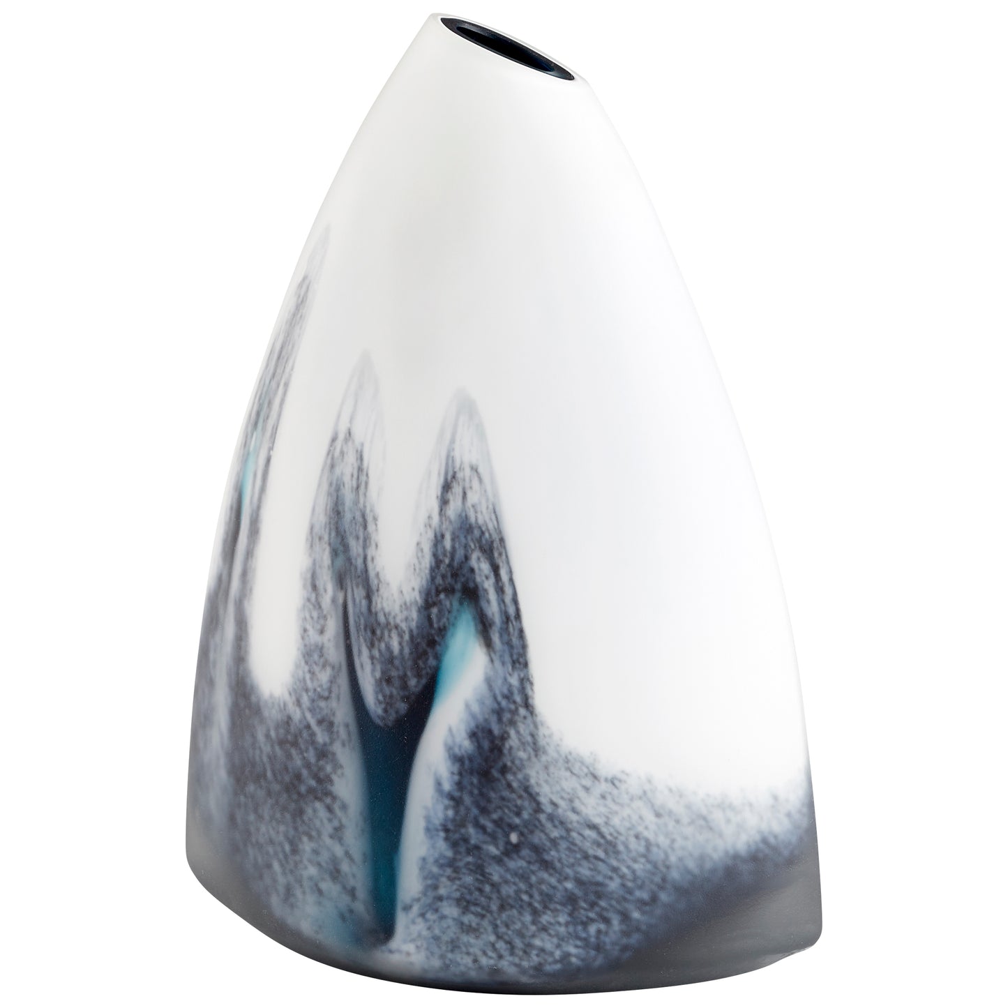 Cyan Design Mystic Falls Vase in Blue And White - Large 11080