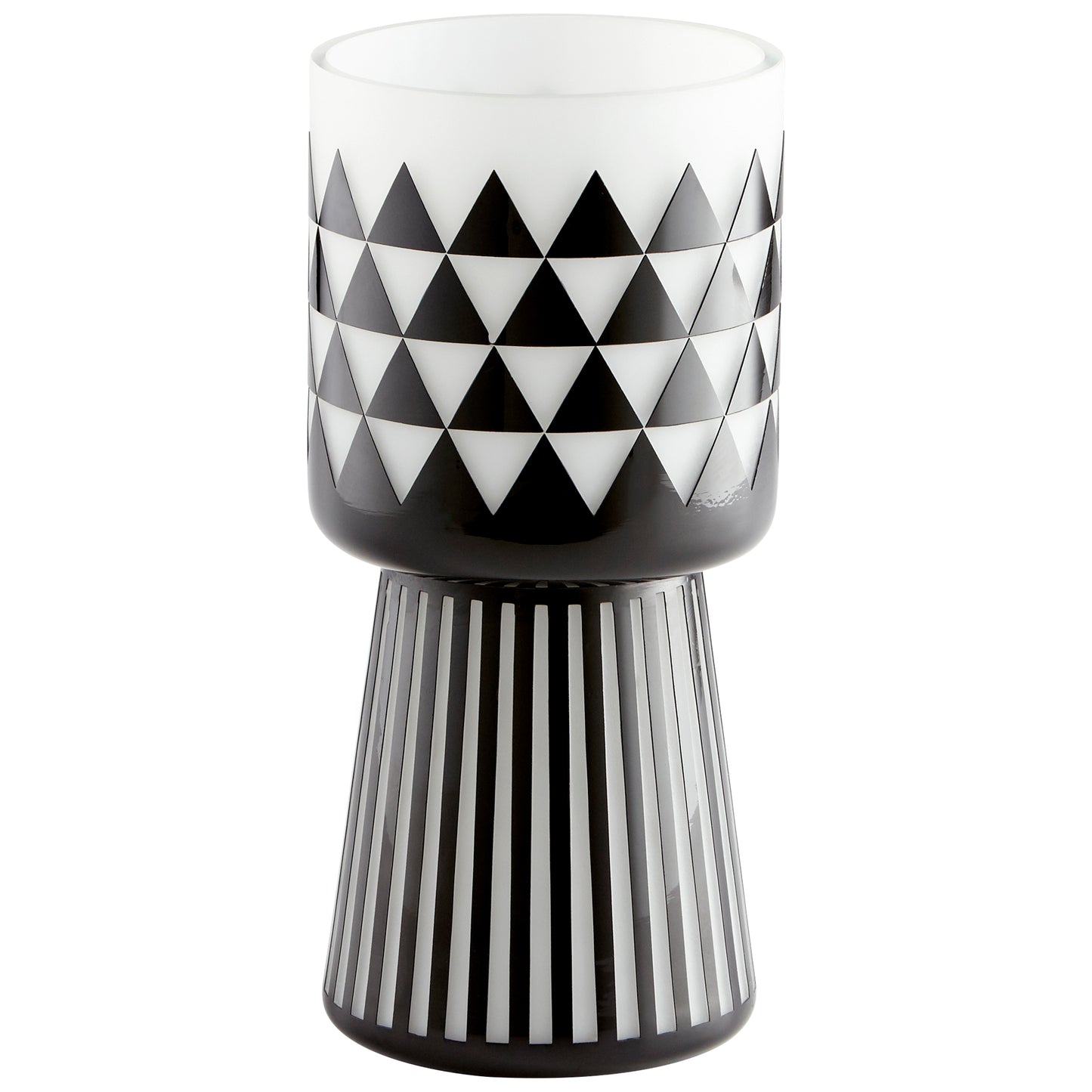 Cyan Design Vector Vase in Black And White - Medium 11091