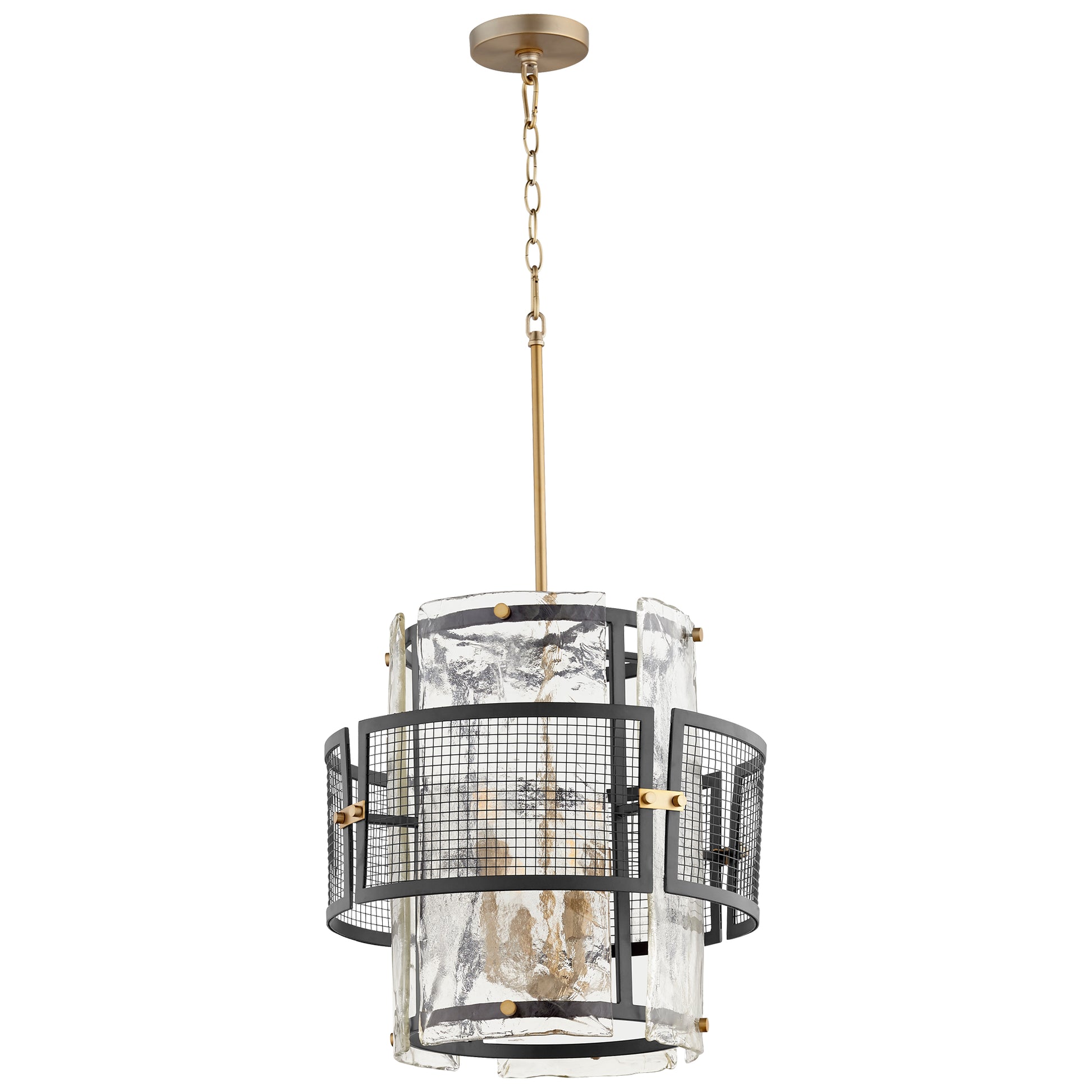 Cyan Design Panorama Chandelier in Noir & Aged Brass - Small 11117