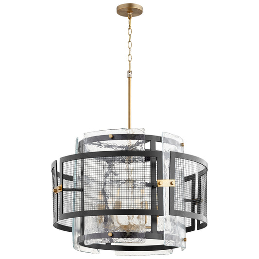 Cyan Design Panorama Chandelier in Noir & Aged Brass - Medium 11118