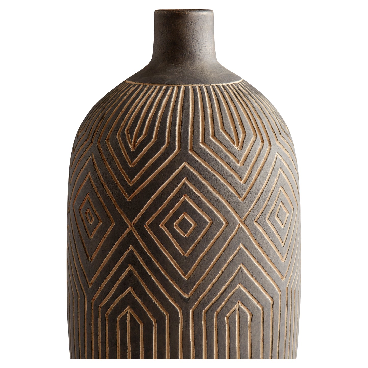 Cyan Design Dark Labyrinth Vase in Grey - Large 11123