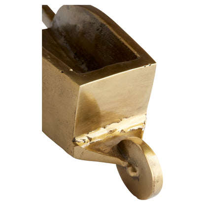 Cyan Design Wheelbarrow Token in Aged Brass 11231