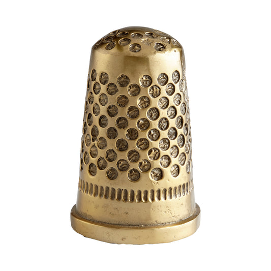 Cyan Design Sewing Thimble Token in Aged Brass 11234