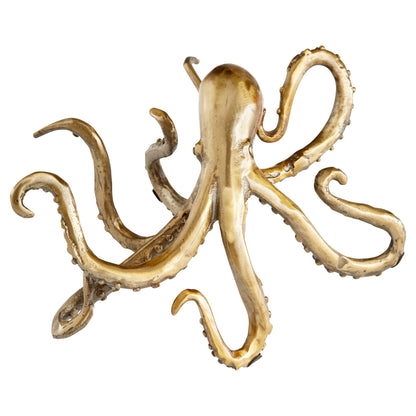 Cyan Design Octopus Shelf Decor in Aged Brass 11239