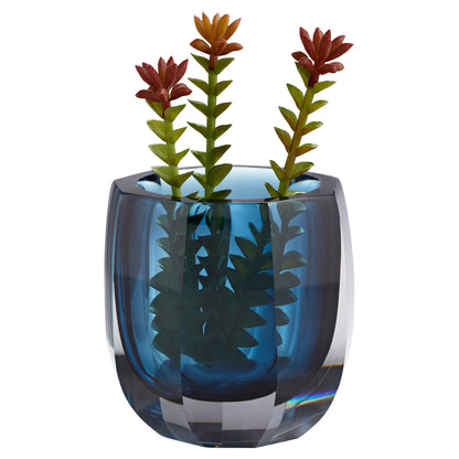 Cyan Design Azure Oppulence Vase in Blue & Clear - Large 11254