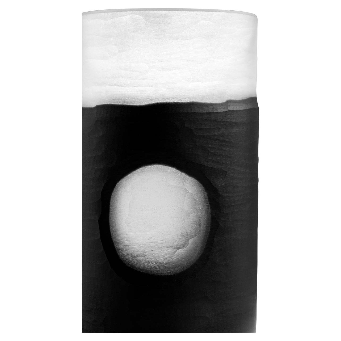 Cyan Design Ominous Frost Vase Short in Clear And Black 11256