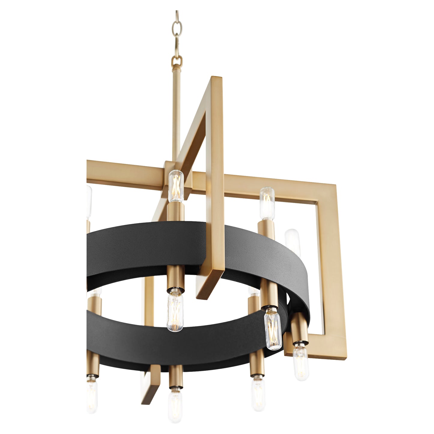 Cyan Design Archibald Chandelier 16-Light in Noir & Aged Brass 11268