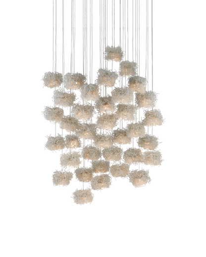 Currey & Co. Birds Nest 36-Light Round Multi-Drop Pendant 9000-0701