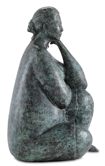 Currey & Co. Lady Meditating Bronze 1200-0364