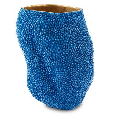 Currey & Co. Jackfruit Small Cobalt Blue Vase 1200-0546